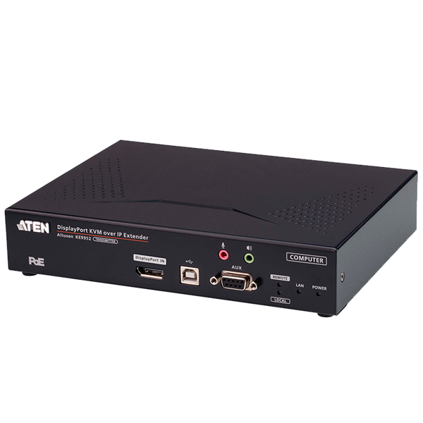 ATEN™ 4K DisplayPort Single Display KVM over IP Transmitter with PoE  [KE9952T-AX]