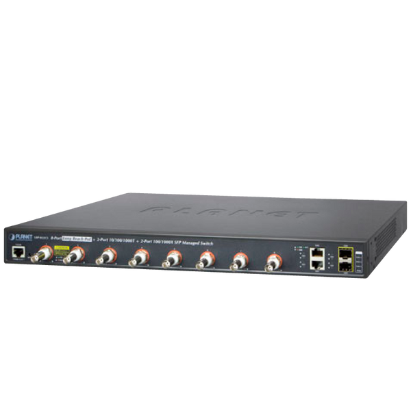 PLANET™ 8-port Long Reach PoE + 2-port 10/100/1000T + 2-port 100/1000X SFP Managed Switch - L2 [LRP-822CS]