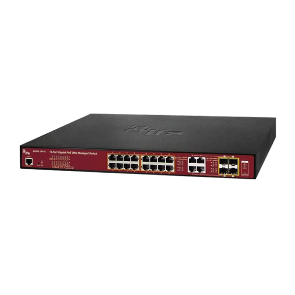 UTC™ IFS® 16-Ports (+4 TP/SFP) Gigabit UltraPoE Managed Switch L2 - 400W [NS3503-16P-4C]