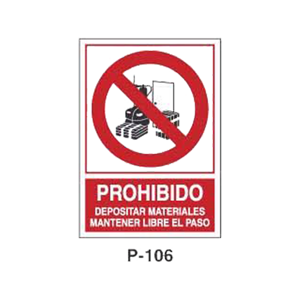 Prohibition and Fire Signboard Type 1 (Plastic Sheet - Class B) [P-106-B]