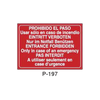 Prohibition and Fire Signboard Type 3 (Plastic Sheet - Class B) [P-197-B]