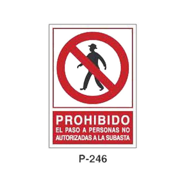 Prohibition and Fire Signboard Type 4 (Plastic Sheet - Class A) [P-246-A]