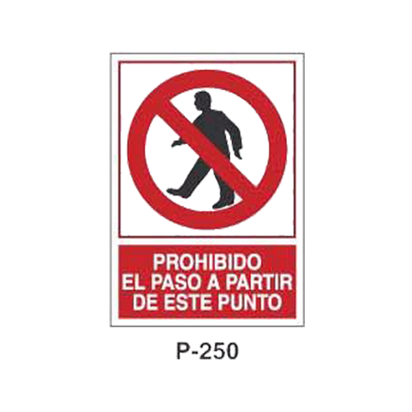 Prohibition and Fire Signboard Type 5 (Plastic Sheet - Class A) [P-250-A]