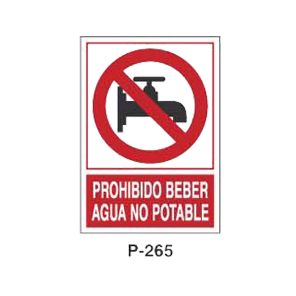 Prohibition and Fire Signboard Type 5 (Plastic Sheet - Class A) [P-265-A]