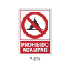 Prohibition and Fire Signboard Type 5 (Plastic Sheet - Class A) [P-275-A]