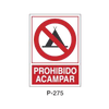 Prohibition and Fire Signboard Type 5 (Plastic Sheet - Class B) [P-275-B]