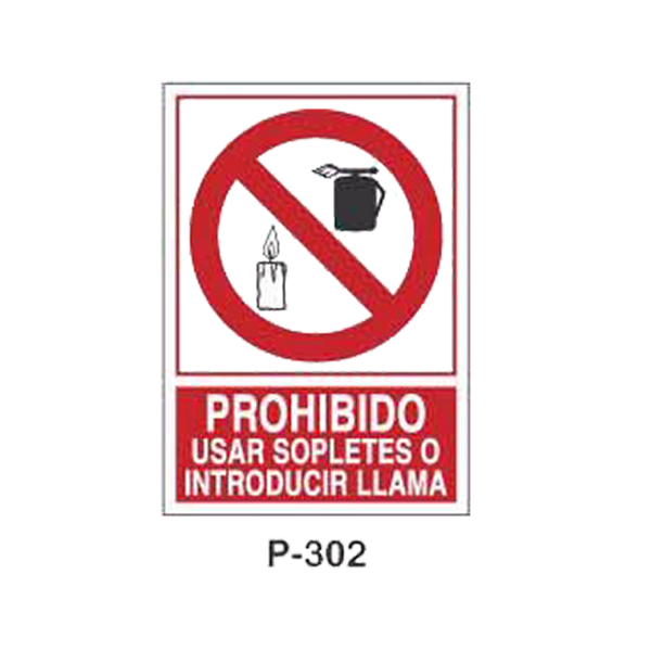 Prohibition and Fire Signboard Type 6 (Plastic Sheet) [P-302-A]