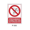 Prohibition and Fire Signboard Type 6 (Plastic Sheet) [P-303-A]