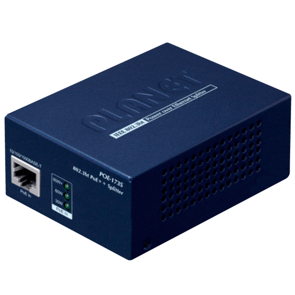 PLANET™ Single-Port 10/100/1000Mbps 802.3bt PoE++ Splitter [POE-173S]