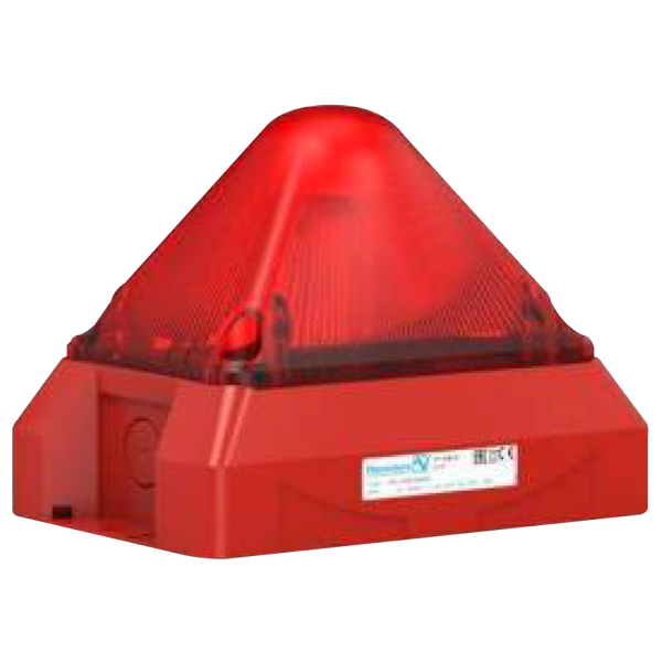 PFANNENBERG™ EN54/23 Pyramid Flash with Red Lens [PY X-M-05-RED]