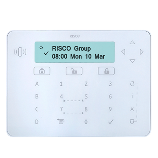 RISCO™ Elegant™ Keypad (White) with RFID Reader - G3 [RPKELPWT0GEB]