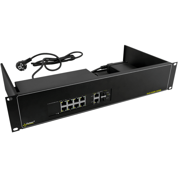 PULSAR® 8-Port (+2 TP, +2 SFP) PoE Gigabit Switch for 8 IP Cameras - 96W - Rack 19" [RSF108]