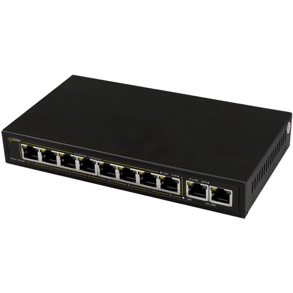 PULSAR® 8-Port (+2 Uplink) PoE+ Gigabit Switch for 8 IP Cameras - 120W [SG108]